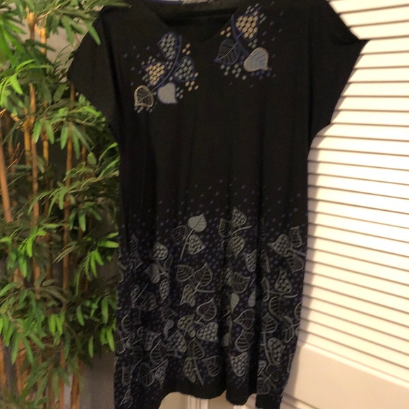 Gudrun Sjoden Lyocell  Polka Dot Leaves Print  with pockets - Picture 2 of 10